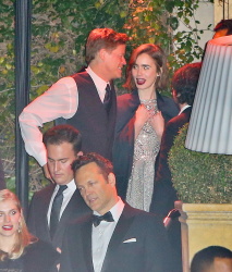 Lily Collins - Leaving a Golden Globes after party in West Hollywood, 11 января 2015 (9xHQ) E2oEbdyT