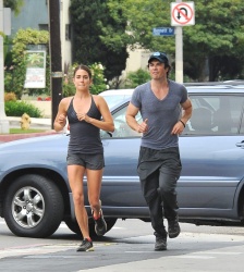 Ian Somerhalder & Nikki Reed - out for an early morning jog in Los Angeles (July 19, 2014) - 27xHQ KRE2RabF