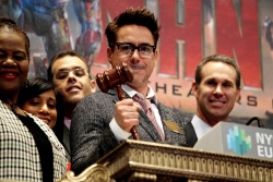 Robert Downey Jr. - Rings The NYSE Opening Bell In Celebration Of "Iron Man 3" 2013 - 24xHQ M0FEwF5B