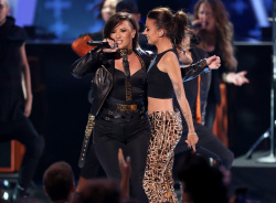 Demi Lovato and Cher Lloyd - Performing Really Don't Care at the Teen Choice Awards. August 10, 2014 - 45xHQ MwmVPdeH