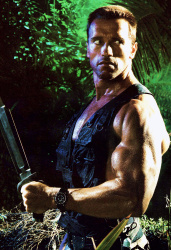 Arnold Schwarzenegger - Промо стиль и постеры к фильму "Predator (Хищник)", 1987 (18xHQ) WAVZvBLK